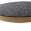 Wanduhr aus Filz und Kork 30 cm | anthrazit - gold | Design: Aalborg