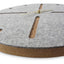 Wanduhr aus Filz und Kork 30 cm | hellgrau - gold | Design: Odense