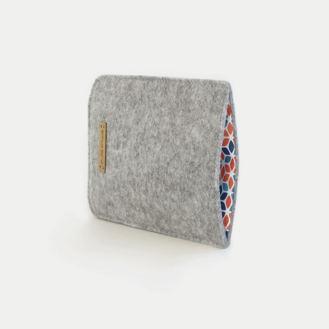 Phone case for Google Pixel 6 | made of felt and organic cotton | light gray - colorful | Model "LET"