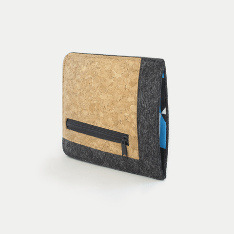 Handytasche mit Kartenfach für OnePlus 8T | anthrazit - shapes | Modell "ZIP"