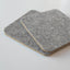 Glasuntersetzer aus Filz und Kork | 2er Set | 10 x 10 cm | hellgrau