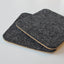 Glasuntersetzer aus Filz und Kork | 2er Set | 10 x 10 cm | anthrazit