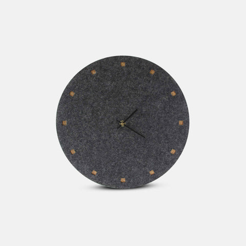 Wall clock made of felt and cork 30 cm | anthracite - black | Design: Esbjerg