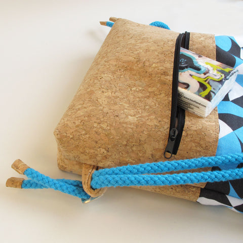 Gymnastiktaske til børn, lille rygsæk | lavet af bomuld og kork | Shapes