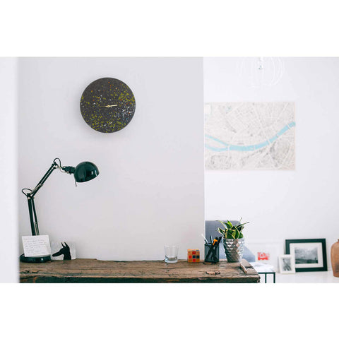 Felt and cork wall clock 30 cm | Design "Dots" by Anja Streese