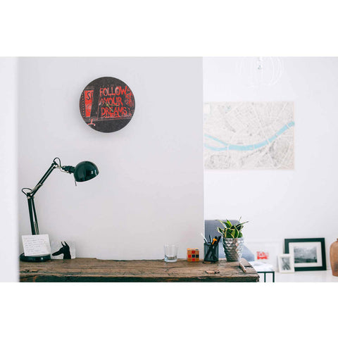 Felt and cork wall clock 30 cm | Design "Dreams" by Anja Streese