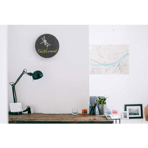 Felt and cork wall clock 30 cm | Design "Moment" by Anja Streese