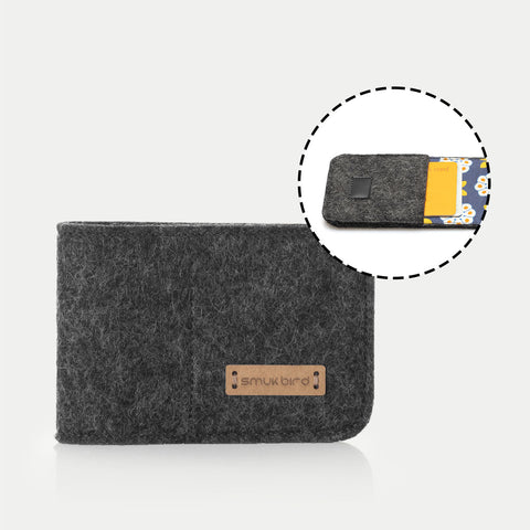 EC card case made of felt | anthracite - Bloom