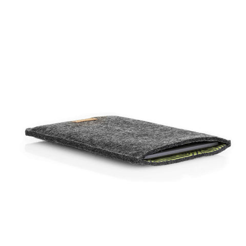 Case for PocketBook Touch HD 3 | made of felt and organic cotton | anthracite - stripes | Model "LET"