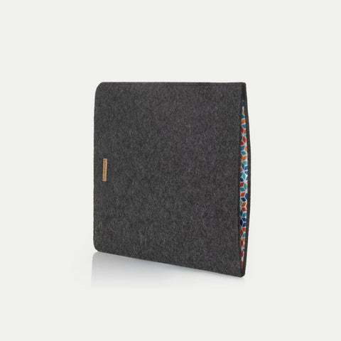 Sleeve for MacBook Pro 14 | made of felt and organic cotton | anthracite - Colorful | "LET" model