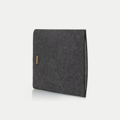 Sleeve til MacBook Air 13 | fremstillet af filt og økologisk bomuld | antracit - Tracks | "LET"-model