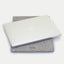 Hülle für MacBook Air M2 13,6" | aus Filz und Bio-Baumwolle | hellgrau - Tracks | Modell "LET"