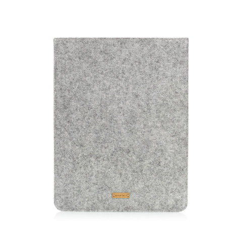 Sleeve for MacBook Pro 14 | made of felt and organic cotton | light grey - Bloom | "LET" model