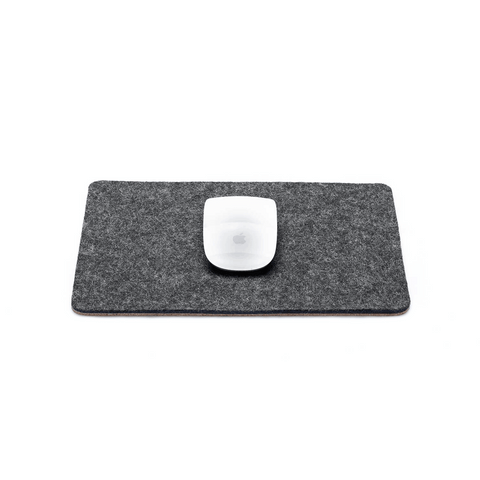 Mousepad made of felt and cork | 20x25cm | anthracite