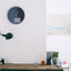 Wanduhr Wabi Sabi Denim rund 30 cm | Denim - Gold | Design: Osaka