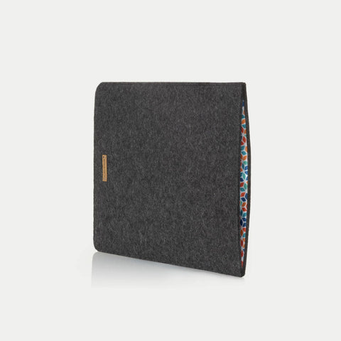 Case for Galaxy Tab S9 FE Plus | made of felt and organic cotton | anthracite - colorful | Model "LET"