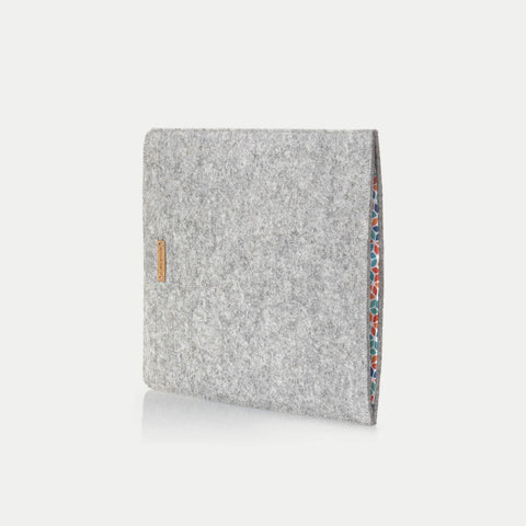 Case for Galaxy Tab A8.0 | made of felt and organic cotton | light gray - colorful | Model "LET"