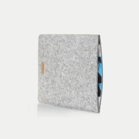 Case for Galaxy Tab S9 | made of felt and organic cotton | light gray - shapes | Model "LET"