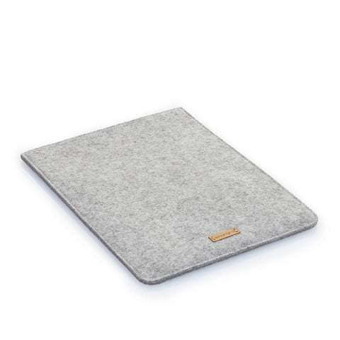 Case for Galaxy Tab A8 | made of felt and organic cotton | light gray - stripes | Model "LET"