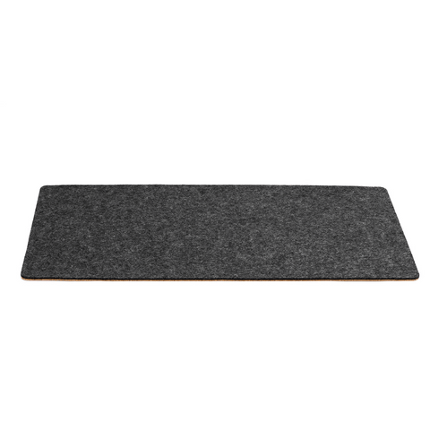 Skrivbordsunderlägg av filt och kork | 30x60cm | antracit