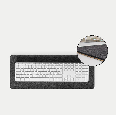 Desk pad made of felt and cork | 20x50cm | anthracite