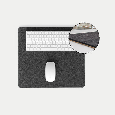 Desk pad made of felt and cork | 38x34.5cm | anthracite