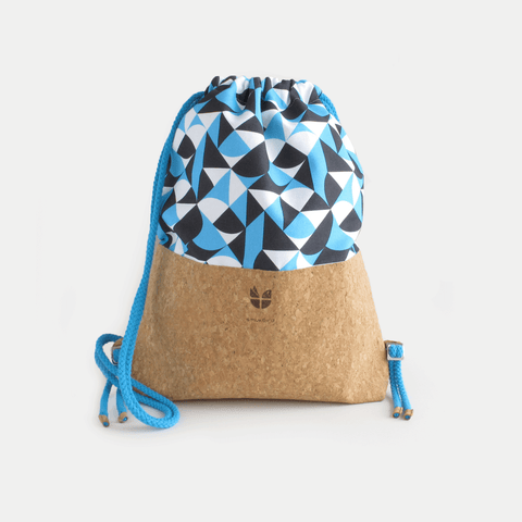 Gym bag, backpack | made of cotton and cork | Shapes