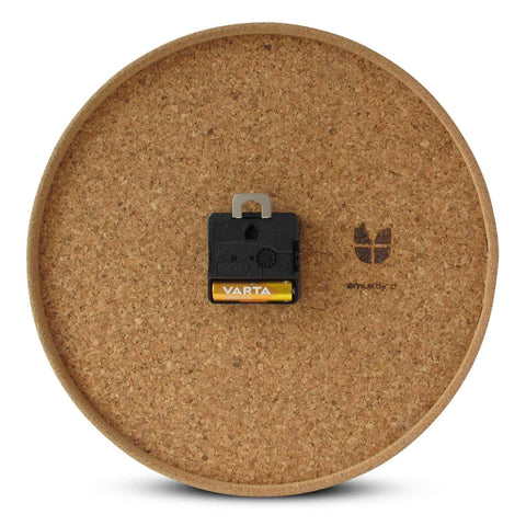 Wall clock made of felt and cork 30 cm | anthracite - gold | Design: Odense