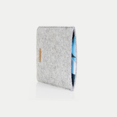 Case for Onyx Boox Page | made of felt and organic cotton | light gray - shapes | model "LET"