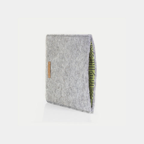 Fodral till Kobo Sage | gjord av filt och ekologisk bomull | ljusgrå - ränder | Modell "LET"