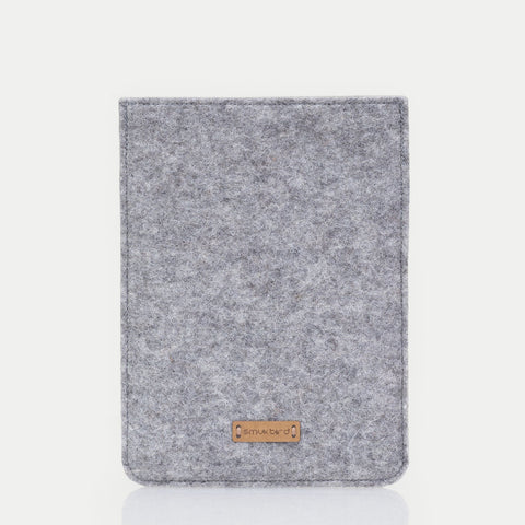 Case for Kobo Sage | made of felt and organic cotton | light gray - colorful | Model "LET"