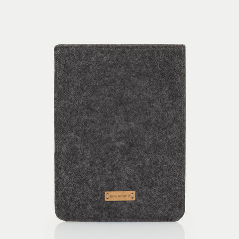 Case for PocketBook InkPad 3 | made of felt and organic cotton | anthracite - shapes | Model "LET"