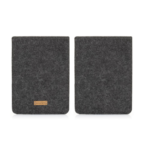 Fodral till PocketBook Basic Lux 3 | gjord av filt och ekologisk bomull | antracit - färgglad | Modell "LET"