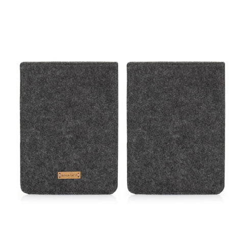 Case for PocketBook InkPad 3 | made of felt and organic cotton | anthracite - shapes | Model "LET"