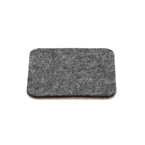 Glass coasters made of felt and cork | Set of 2 | 10x10cm | anthracite
