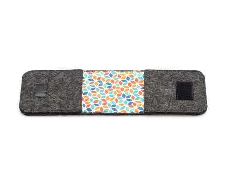 EC card case made of felt | anthracite - Colorful