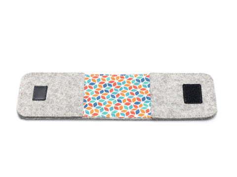 EC card case made of felt | light gray - Colorful