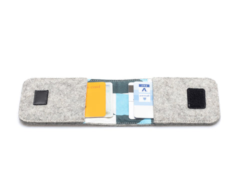 EC-kortetui lavet af filt | lysegrå - Shapes