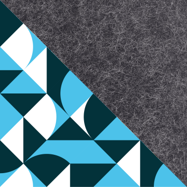 Hülle für Surface Go 3 | aus Filz und Bio-Baumwolle | anthrazit - shapes | Modell "LET"